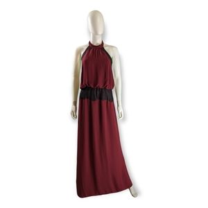 Forever 21 Halter Long Dress Garnet L
